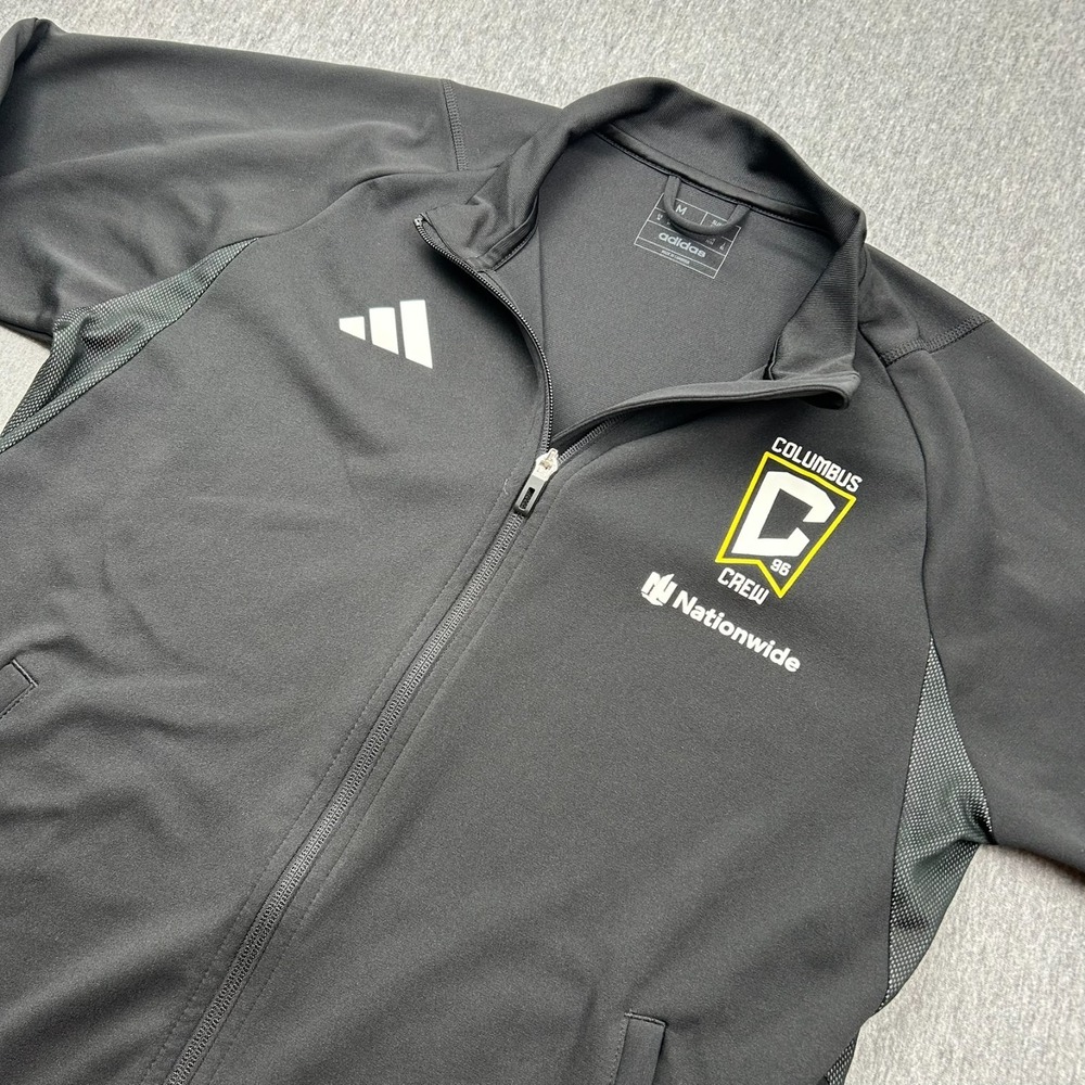 Adidas Columbus Crew Slim Fit Full Zip Lightweight Jacket Mens Medium Black‎